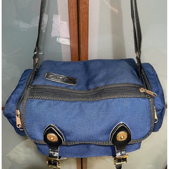 Eddie Bauer Vintage Canvas & Leather Adventure Field Utility Fishing Camera Bag - Picture 3 of 13